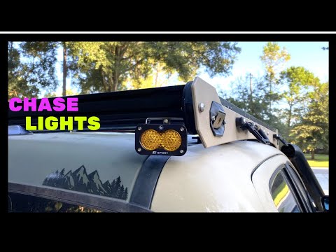 Baja Design S2 Sports Chase lights Install on the Prinsu Roof Rack | (2017 Tacoma)