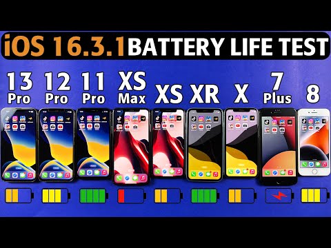 iOS 16.3.1 Battery Life Test in 2023 - 13 Pro vs 12 Pro vs 11 Pro vs XS Max vs XS vs XR / X / 7+ / 8