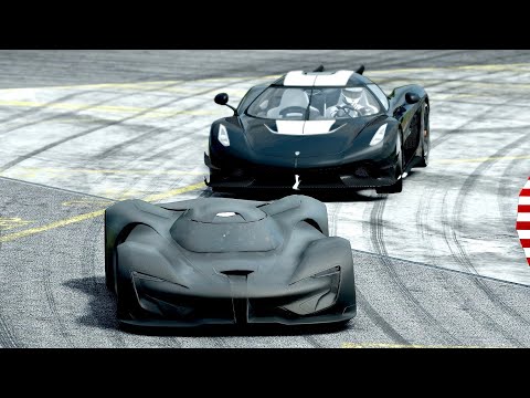 SRT Tomahawk X VGT vs Koenigsegg Jesko Absolut at Top Gear Track