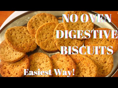How to Make Healthy Digestive Biscuits at Home Without an Oven the Easiest Way!|Whole Wheat Biscuits