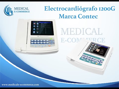 thumbnail video image 2 of Electrocardiógrafo Digital 12 derivaciones, 12 canales CONTEC 1200G, 2 of 6