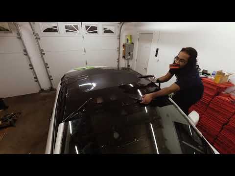 Honda Accord Gloss Black Roof Vinyl Wrap