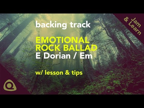 Guitar Backing Track (Emotional Rock Ballad E minor/E Dorian)