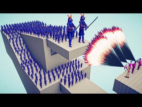 ARMY SAMURAI + 2x GIANT vs EVERY GOD - Totally Accurate Battle Simulator TABS