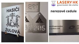 Nerezová firemní cedule s gravírováním - velikost A5