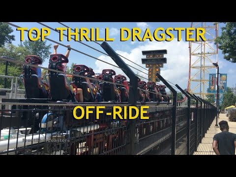 Top Thrill Dragster 4K POV Double Launch Off-Ride Cedar Point Roller Coaster Intamin 120 MPH!