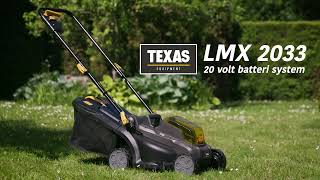 Akumulátorová sekačka TEXAS LMX 2033 se 2 bateriemi (20V) a nabíječkou