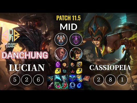 SRB Danchung Lucian vs Cassiopeia Mid - KR Patch 11.5