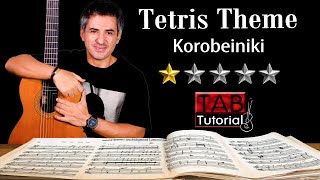 Tetris Theme (Korobeiniki) | Fingerstyle Guitar Tutorial + Sheet & Tab