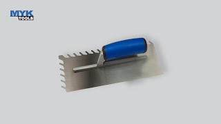 MYK TOOLS Wave Notch Trowel vs Other Notch Trowel – Tile Adhesive Grey