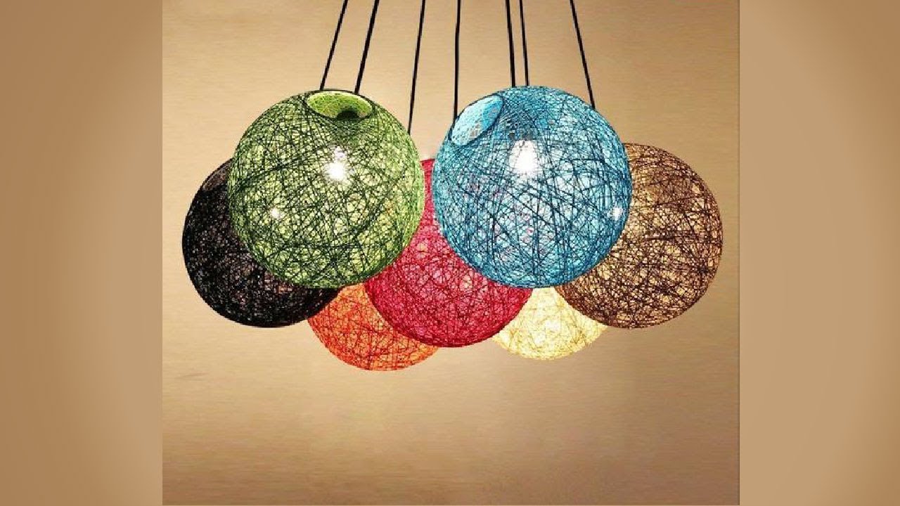 Round Wicker Chandelier Light