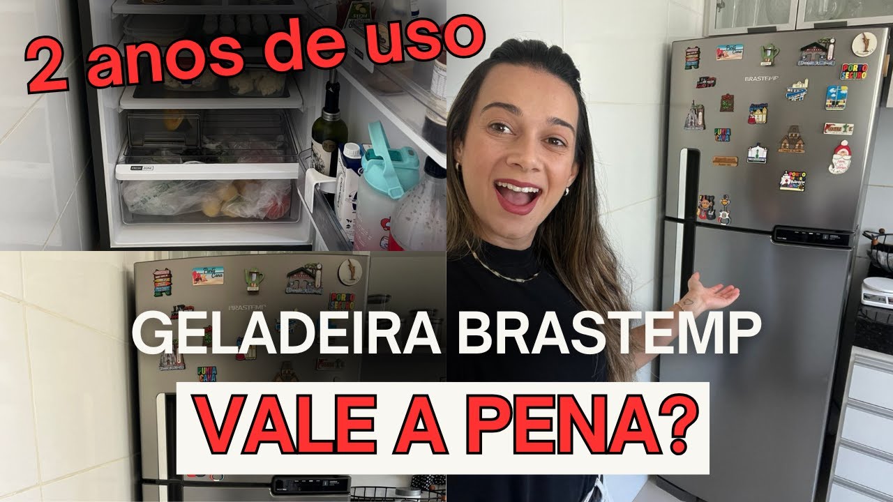 Miniatura da avaliação em vídeo de Refrigerador BRASTEMP TM344 Top Freezer 350L Frost Free Duplo Branco 110V