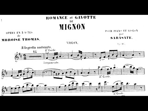 Sarasate - Romance et Gavotte de Mignon, Op. 16 in D Major (Sheet Music)