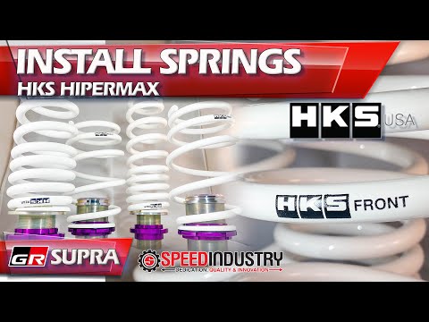 HKS Hipermax HAS Spings installed on a 2020 GR Supra