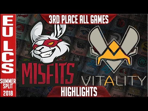 MSF vs VIT Highlights ALL GAMES | EU LCS Playoffs 3rd Place Summer 2018 | Misfits vs Vitality