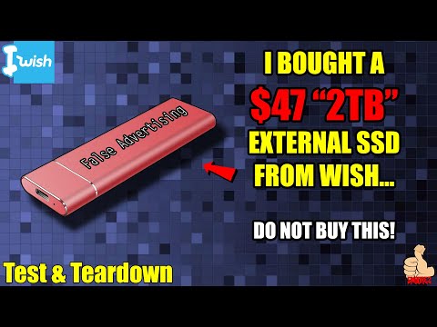 I bought a $47 "2TB" EXTERNAL SSD from WISH...the scam still continues - DO NOT BUY THIS!