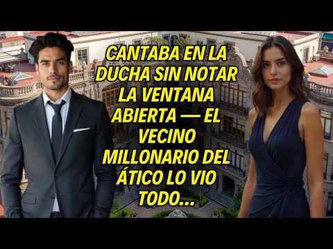 Cantaba En La Ducha Sin Notar La Ventana Abierta — El Vecino Millonario Del áTico Lo Vio Todo…