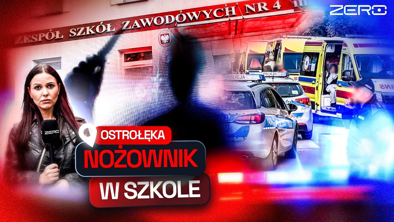 19-LATEK ZAATAKOWAŁ NOŻEM. SZOKUJĄCE SCENY W OSTROŁĘCE