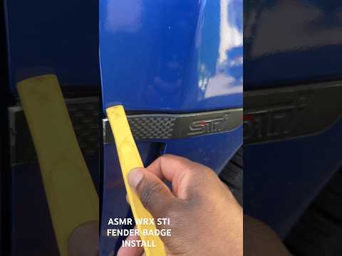 WRX STI FENDER BADGE INSTALL