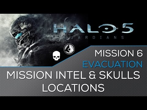 Halo 5 - Mission 6: Evacuation ★ Intel & Skulls Locations ★ Hunt the Truth Achievement