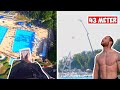 43 Meter Jump In The Outdoor Pool 5 Flip Somersault From A Triple Jump Splashdiving Competitio