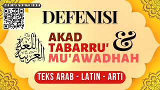 What is the definition of tabarru' and muawadhah contracts?