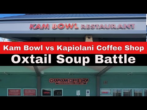 Kam Bowl vs Kapiolani Coffee Shop [Batalha de sopa de rabada do Havaí]