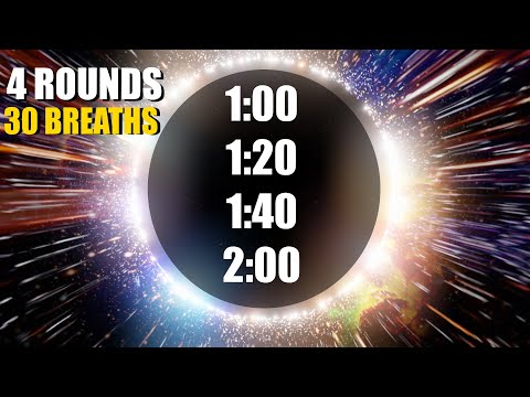 4 rounds to reach 2 min [Wim Hof] Breathing Technique with WHITE NOISE