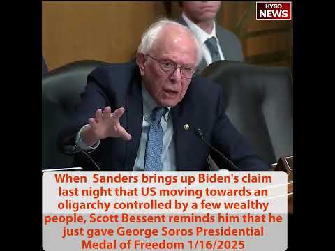 Dem: oligarchy controlled by wealthy; Bessent: Biden gave George Soros Medal; Trump 10% Credit Card