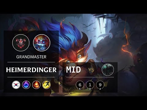 Heimerdinger Mid vs Mordekaiser - KR Grandmaster Patch 9.13