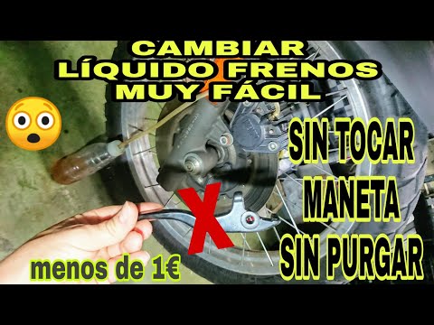 Truco CAMBIAR LIQUIDO DE FRENOS Moto Sin TOCAR Maneta ni Purgar. Muy fácil