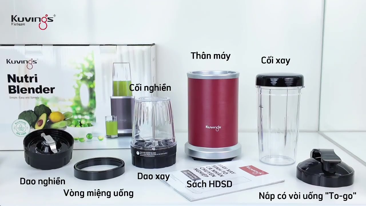 Đập hộp máy xay sinh tố cá nhân chuyên nghiệp hiệu Kuvings KNB-250B