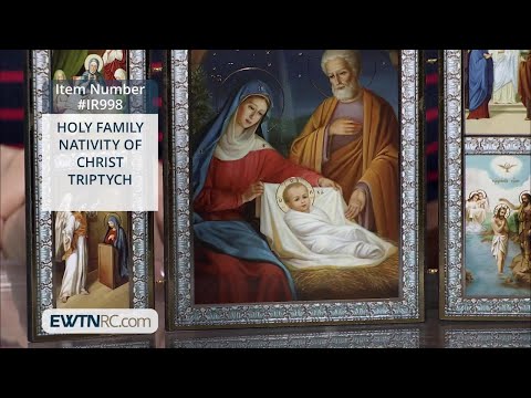 IR998_HOLY FAMILY NATIVITY OF CHRIST TRIPTYCH