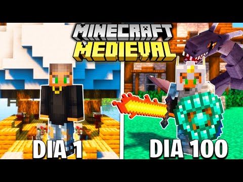 SOBREVIVI 100 DIAS NO MINECRAFT EM UMA ERA MEDIEVAL