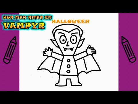 Hur man ritar EN HALLOWEEN -VAMPYR | Rita Det Själv | Lär dig att rita enkelt