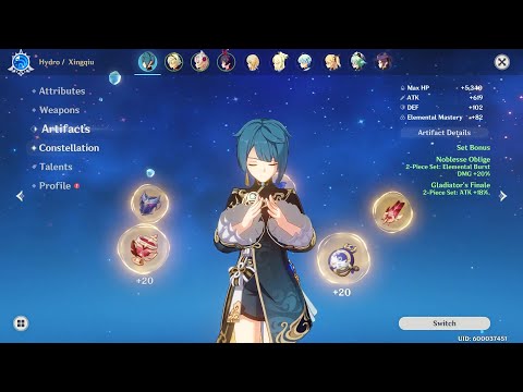 [Genshin Impact] - Xingqiu best single target dps vs world 6 anemo boss.