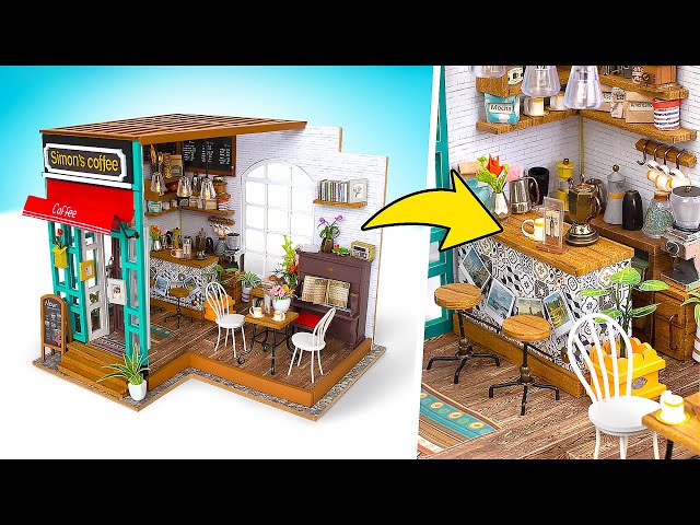 Vídeo relacionado con ROWOOD Casa De Muñecas En Miniatura Cafetería, DIY Miniature House De Madera, Maquetas para Montar Manualidades, Regalos para Adultos De Cumpleaños Navidad (NO.17 Café)