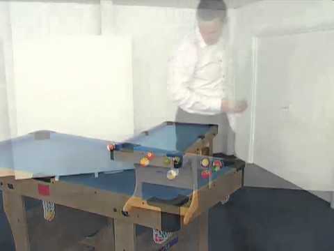 Видеообзор бильярдного стола BCE CLIFTON ПУЛ 4,5ФТ с комплектом аксессуаров