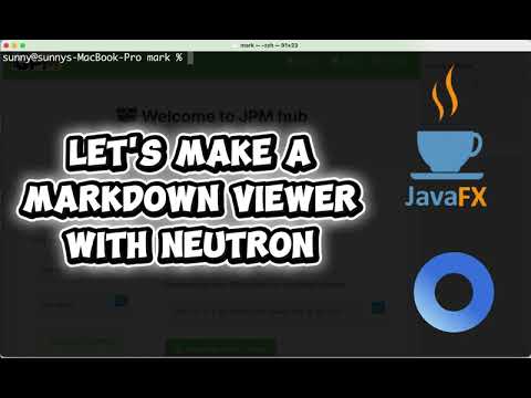 Markdown viewer with java and neutron