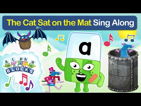 @officialalphablocks - The Rat and Bat Sing Along 🐀 🦇 🐱 🎵 | Learn to Read with Music | Phonics