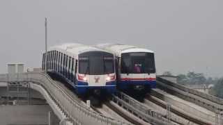 preview picture of video 'BTS  Silom Line Changchun Train and Siemens Train'