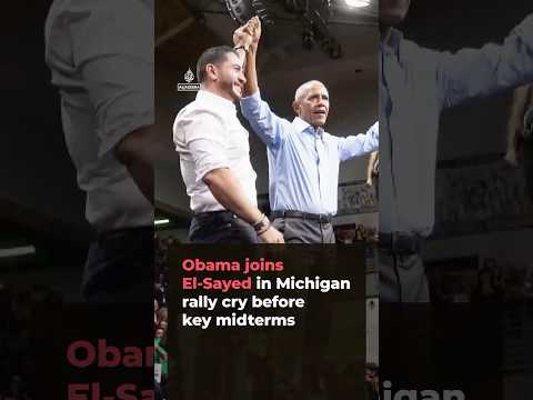 Obama joins El-Sayed in Michigan rally cry before key midterms | AJ #shorts