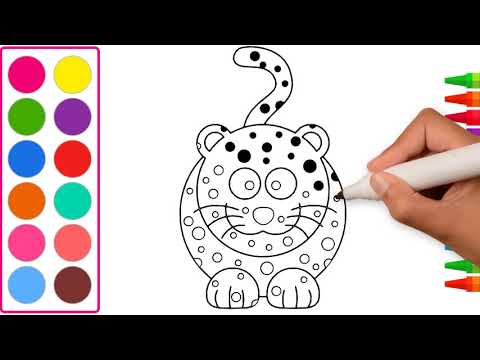 How to draw and color Jaguar for kids