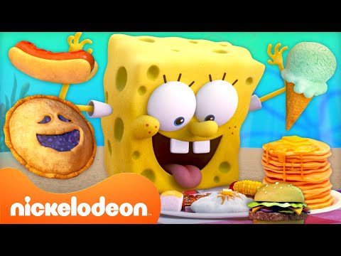 Kamp Koral | ¡Cada COMIDA que Bob Esponja ha comido em Kamp Koral! | Nickelodeon en Español