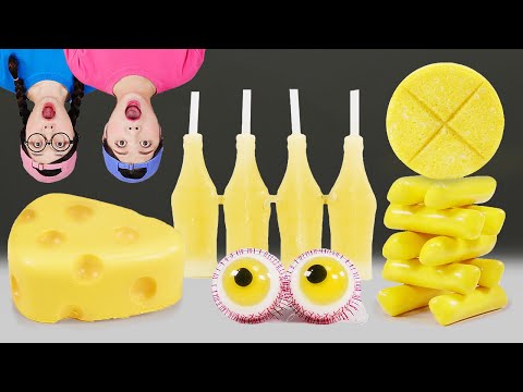 Mukbang Yellow food NIK-L-NIP 노란색 디저트 먹방 DONA 도나