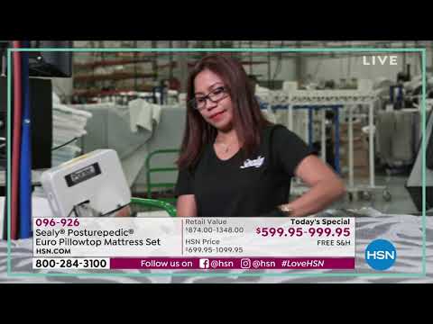 Sealy Posturepedic Hamilton Plush Euro Pillowtop Full...