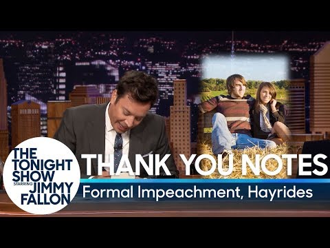 感謝信。正式的彈劾，乾草車 (Thank You Notes: Formal Impeachment, Hayrides)