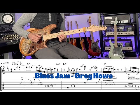YOU NEED TO STEAL THESE GUITAR LICKS!! Blues Jam - Greg Howe
