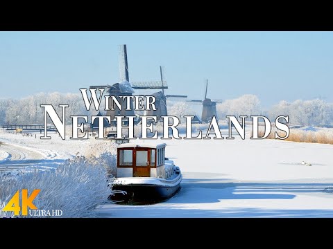 Winter Netherlands 4K Ultra HD • Stunning Footage, Scenic Relaxation Film with Calming Music.
