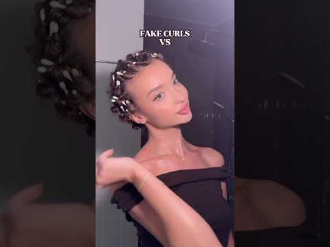 fake pin curls VS natural curls